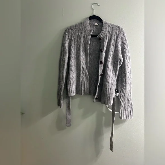 J crew wool cashmere blend belted cardigan - Picture 4 of 7